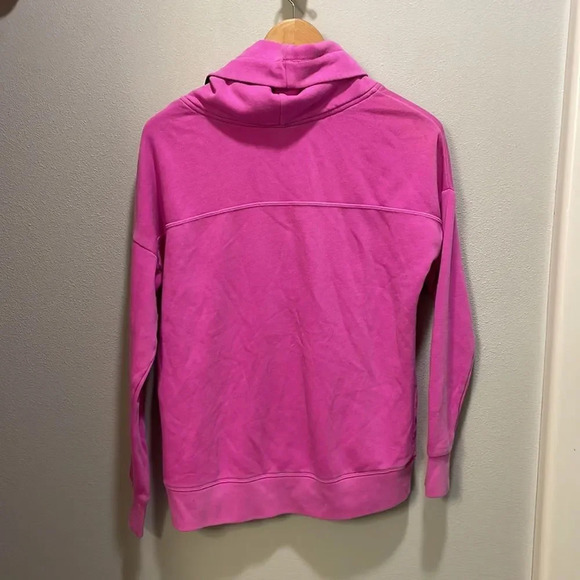 Victoria Secrets Pink Woman’s Hot Pink Sweatshirt With A Mock Turtleneck - Picture 8 of 9